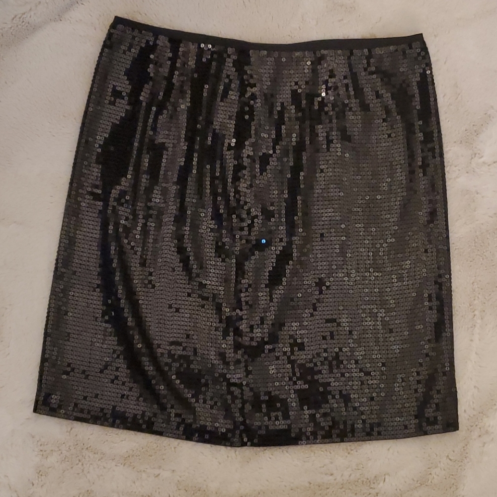 Black sequin skirt